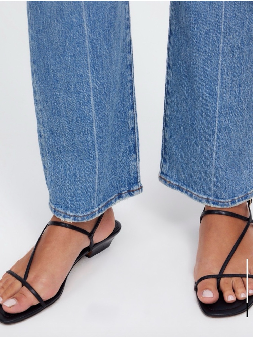 Madewell Maycie Asymmetric Black Strappy Sandals. EUC - Picture 3 of 3